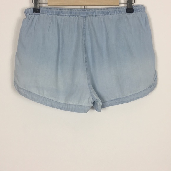 🛑🛑 SOLD!! Aerie Blue Chambray Ombré Soft Shorts - Picture 2 of 7